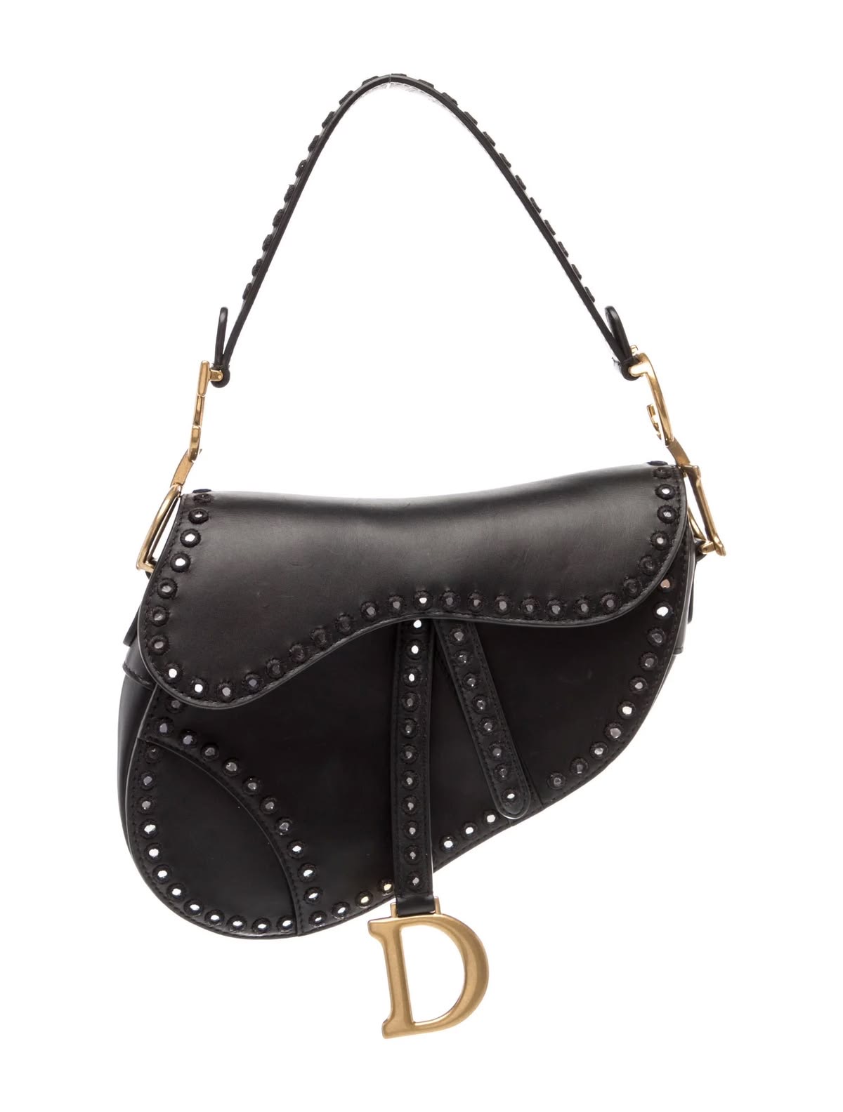 Black leather and pierced detail